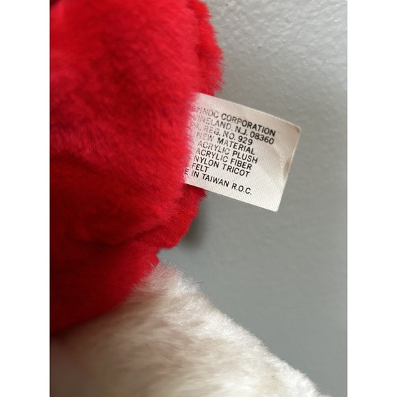 Vintage Rennoc Plush White Cream Teddy Bear Christmas Stocking Hang N Stuff Rare - Picture 14 of 16